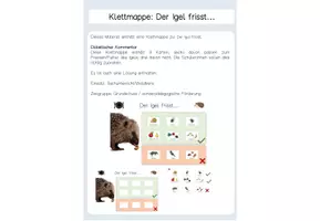 Vorschau - Fördermaterial/Inklusion - Klettmappe - Was frisst der Igel? Tiere im Wald - Deckblatt