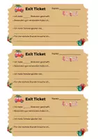 Vorschau - Arbeitsblätter - Exit Tickets - Fächerübergreifende Reflexion - Seite 1