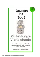 Vorschau - Arbeitsblätter - Materialpaket: #demokratiestaerken - GG Vorbereitung, Art. 1 mit Tafelmaterial - Deckblatt