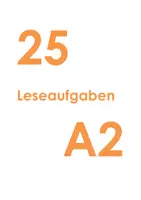 Vorschau - Arbeitsblätter - DaZ A2: 25 einfache LESEAUFGABEN - Deckblatt