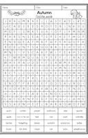 Aperçu - Feuilles d'exercices - Autumn Word Search - Page 1