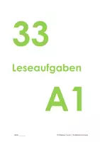 Vorschau - Arbeitsblätter - DaZ A1: 33 einfache LESEAUFGABEN - Deckblatt