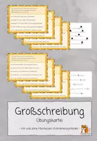 Vorschau - Aufgabenkarten - Großschreibung | Nomen & Satzanfang | Montessori - Deckblatt