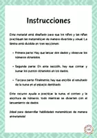 Vista previa - Tarjetas / Manipulativos - Lanza, suma y escribe - página 1