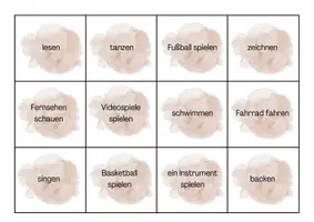 Vorschau - Spiele - Vokabel-Paar-Spiel (inkl. Bild): Hobbies & Activities - Seite 3
