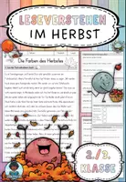 Vorschau - Arbeitsblätter - Leseverstehen - Die Farben des Herbstes - Deutsch 2. und 3. Klasse - Deckblatt