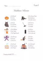 Vorschau - Arbeitsblätter - DaF / DaZ Halloween - differenzierte Vokabeltests A1 - Seite 2