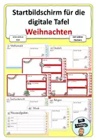 Vorschau - Präsentationen/Tafelbilder - interaktiver Startbildschirm digitale Tafeln Weihnachten - Deckblatt