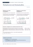 Vorschau - Merkblätter - Dezimalzahlen multiplizieren - Merkblatt - Seite 1