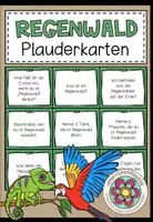 Vorschau - Aufgabenkarten - REGENWALD - Plauderkärtchen - Deckblatt