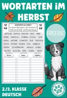 Vorschau - Arbeitsblätter - Wortarten im Herbst Deutsch 2. Klasse, 3. Klasse - Deckblatt