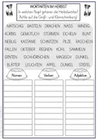 Vorschau - Arbeitsblätter - Wortarten im Herbst Deutsch 2. Klasse, 3. Klasse - Seite 1