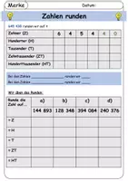 Vorschau - Arbeitsblätter - Arbeitsheft mit Lösungen: Natürliche Zahlen runden - Seite 2