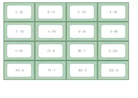 Vorschau - Spiele - Spielfeld Multiplikation mit großen Zahlen - Seite 2