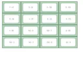 Vorschau - Spiele - Spielfeld Multiplikation mit großen Zahlen - Seite 3