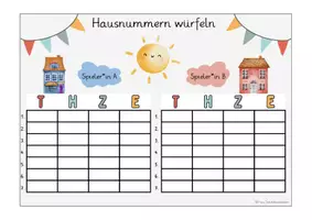 Vorschau - Spiele - Hausnummern würfeln | ZR 1000 | T H Z E - Seite 1