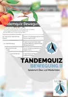 Vorschau - Arbeitsblätter - Tandemquiz ungleichförmige Bewegung 9. Klasse - Deckblatt