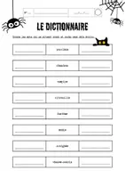 Aperçu - Feuilles d'exercices - Recherche au dictionnaire - exercices (Halloween) - Page de couverture