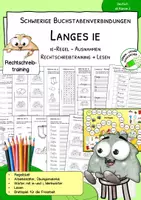 Vorschau - Arbeitsblätter - Wörter mit ie und i - Rechtschreibtraining - schwierige Buchstabenverbindungen - Material ab Klasse 2 - Deckblatt