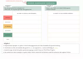 Vorschau - Arbeitsblätter - Ausgewogene Ernährung - Grundsätze, Tagesspeiseplan - Seite 1