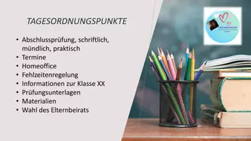 Vorschau - Präsentationen/Tafelbilder - PowerPoint zum Elternabend mit Anschreiben Berufsschule - Seite 1