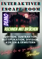 Vorschau - Stundenentwürfe - Rechnen mit Brüchen - Die Villa - interaktiver Escape-Room - Seite 1