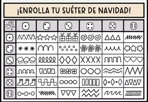 Vista previa - Manualidades / Dibujos para colorear - Ugly Christmas Sweater: Lanza los dados – Proyecto navideño creativo para la clase de arte - página 1