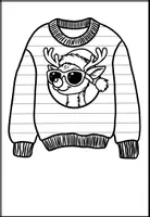 Vista previa - Manualidades / Dibujos para colorear - Ugly Christmas Sweater: Lanza los dados – Proyecto navideño creativo para la clase de arte - página 3