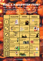 Προεπισκόπηση - Φύλλα εργασίας - Roll a Halloween story B1-B2 - Εξώφυλλο
