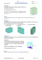 Vorschau - Arbeitsblätter - Arbeitsblatt: Prismenvolumen herleiten - Deckblatt