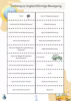 Vorschau - Arbeitsblätter - Kettenquiz / Domino ungleichförmige Bewegung 9. Klasse - Seite 3