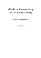 Vorschau - Klassenarbeiten - Mündliche Abiturprüfung Geschichte Nationalsozialismus - Deckblatt
