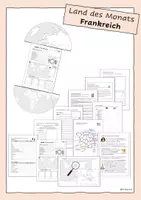Vorschau - Unterrichtsreihen - Land des Monats - Frankreich - Wissenskartei und Arbeitsblätter - Deckblatt