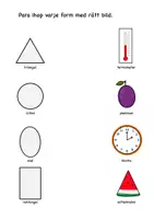 förhandsvisning - Para ihop geometriska former - sida 1
