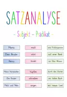 Vorschau - Interaktives Material - Satzanalyse: Subjekt - Prädikat - Objekt/adverbiale Bestimmung - Deckblatt