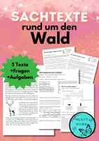 Vorschau - Arbeitsblätter - Wald im Sachunterricht und Deutschunterricht: Sachtexte, Fragen, Aufgaben, Lösungen - Seite 1