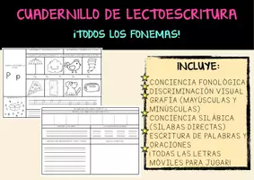 Vista previa - Hojas de trabajo - Cuadernillo aprender a leer y escribir. Letra - sílaba - palabra - página 1