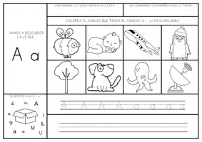 Vista previa - Hojas de trabajo - Cuadernillo aprender a leer y escribir. Letra - sílaba - palabra - página 2