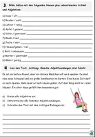 Vorschau - Arbeitsblätter - Übungen zu Adjektivendungen nach unbestimmten Artikel im Nominativ - DaZ / DaF / Deutsch - Seite 2