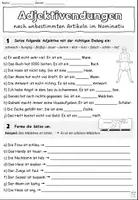 Vorschau - Arbeitsblätter - Übungen zu Adjektivendungen nach unbestimmten Artikel im Nominativ - DaZ / DaF / Deutsch - Seite 3