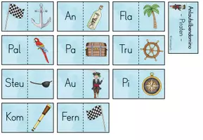 Vorschau - Spiele - Anlautsilbendomino - "Piraten" - Deckblatt
