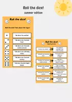 Vorschau - Arbeitsblätter - Warm-up-game: roll the dice (summer edition) mit helpful phrases - Deckblatt