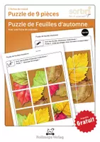 Aperçu - Matériel pour travaux manuels / dessin - Fiches de travail | Puzzle de Feuilles d‘automne, 9 pieces - Page de couverture