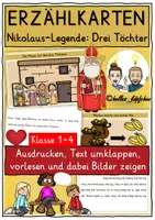 Vorschau - Fördermaterial/Inklusion - Nikolaus Legende Drei arme Töchter Grundschule ERZÄHLKARTEN - Deckblatt