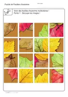 Aperçu - Apprentissages en autonomie - Fiches de travail | Puzzle de Feuilles d‘automne, 16 pieces - Page 2