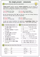 Vorschau - Arbeitsblätter - Simple Present – Worksheet Package - Seite 1