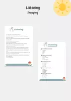 Vorschau - Arbeitsblätter - listening Aufgabe "shopping" - Deckblatt