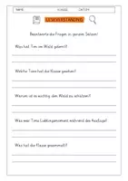 Vorschau - Arbeitsblätter - Leseverständnis 3. Klasse "Der Ausflug in den Wald" - Seite 1