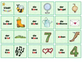 Vorschau - Spiele - Domino: Wörter mit ie - Seite 1