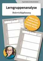 Vorschau - Lehrpläne/Lehrermaterial - Lerngruppenanalyse (Vorlage zur Unterrichtsplanung) - Deckblatt